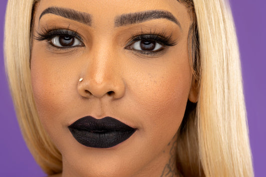 Black matte lipstick